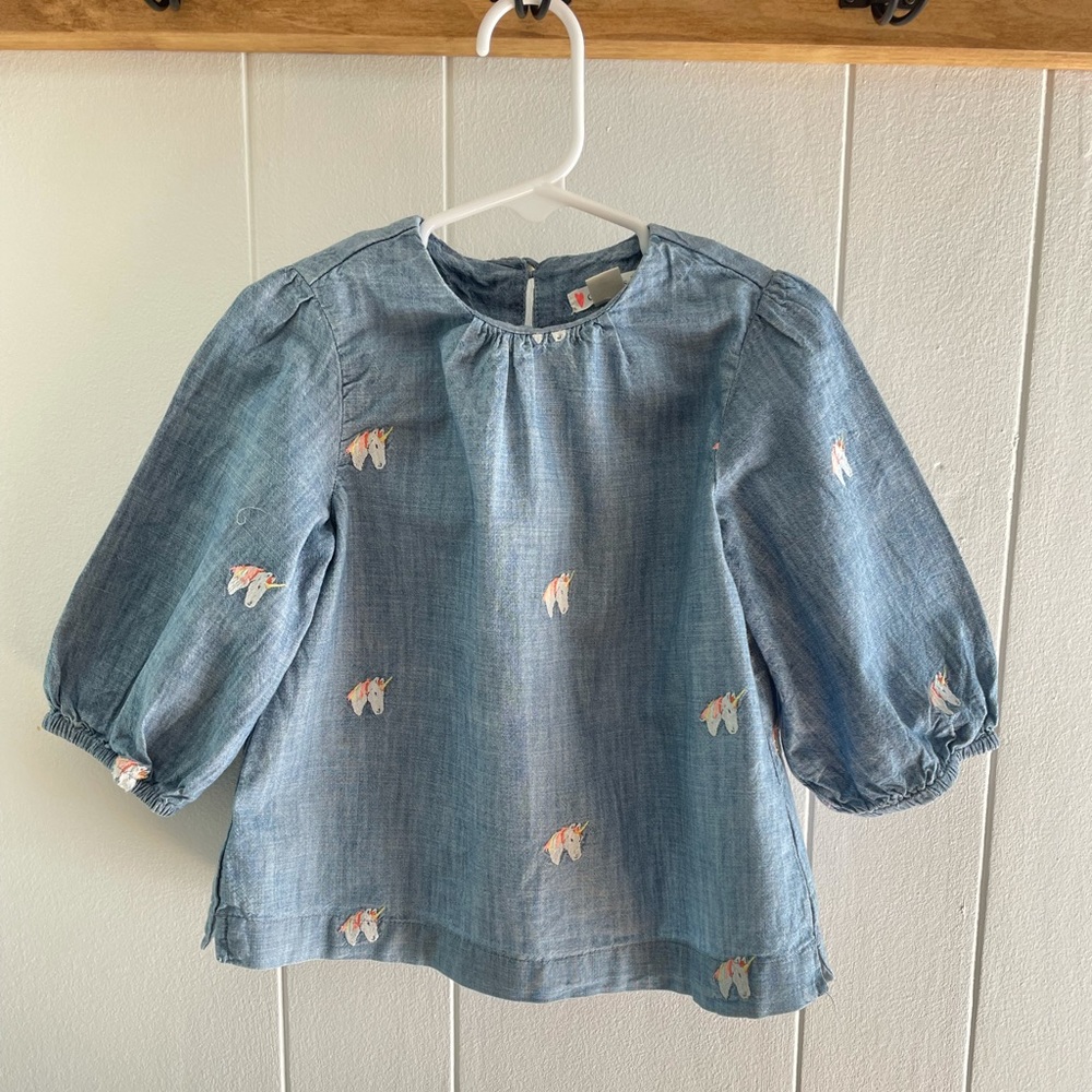 J.Crew Chambray unicorn top
